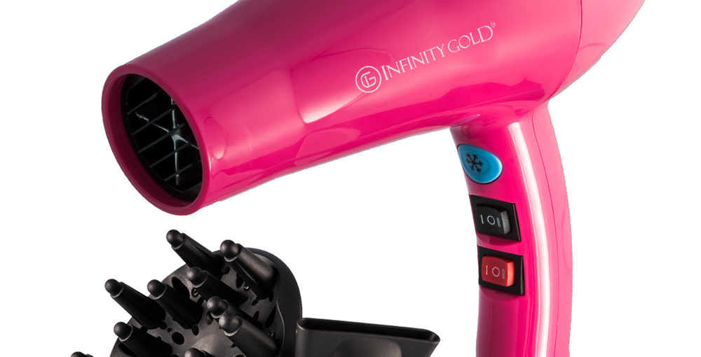 Infinity Gold Hair Dryer – Hot Pink