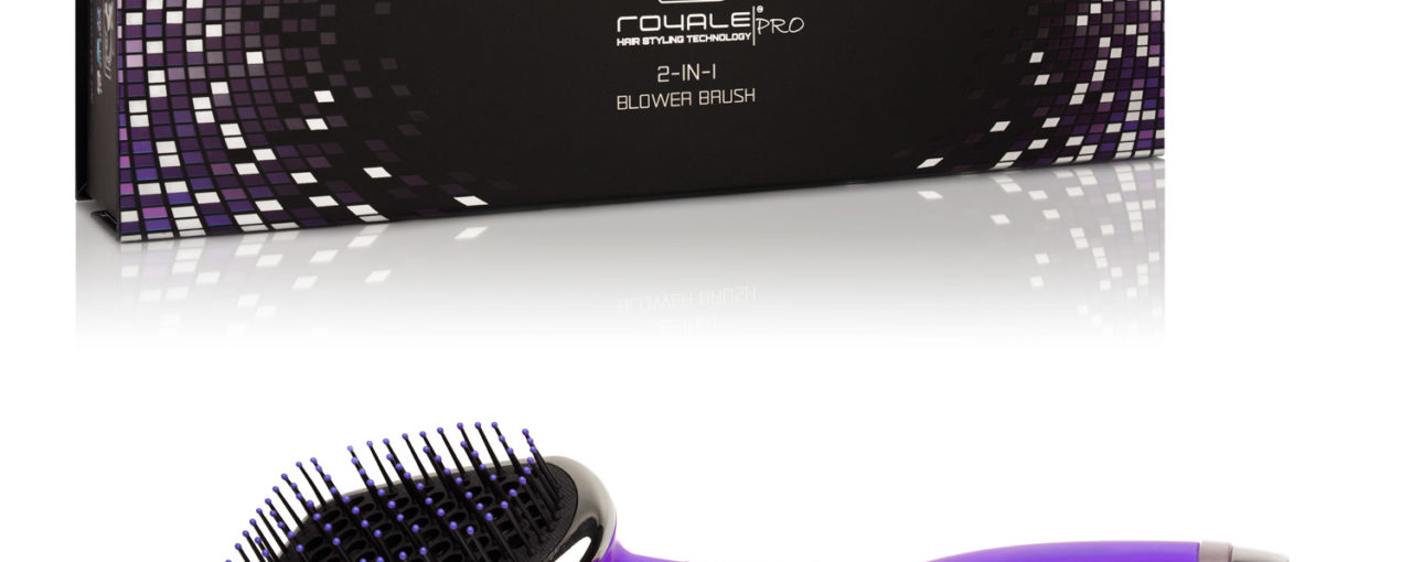 3in1 Blower Brush Hair Dryer Purple